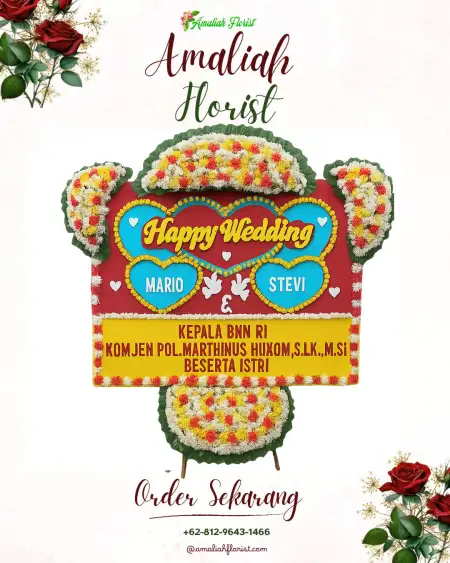 Papan Bunga Pernikahan Gandrungmanis